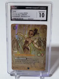 2024 DISNEY LORCANA EN 6 TIANA RESTAURANT OWNER ENCHANTED #206 CGC 10 - Image 1
