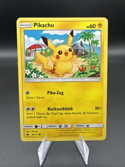 Pikachu 30/111 Common Pokemon TCG Aufziehen der Sturmrote CIN 2017 NM Deutsch - Image 1