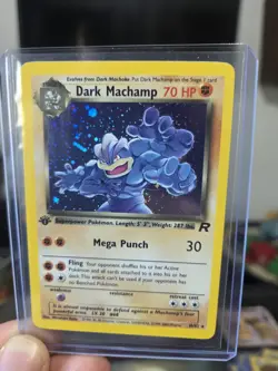 Pokemon TCG Dark Machamp Holo Rare 10/82 1st Edition Team Rocket WOTC LP/NM - Image 1