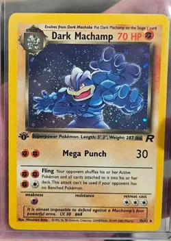 Pokemon TCG Dark Machamp Holo Rare 10/82 1st Edition Team Rocket WOTC LP/NM - Image 1
