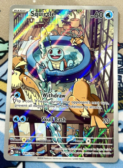Pokemon TCG Squirtle 148/142 Stellar Crown Illustration Rare NM - Image 1
