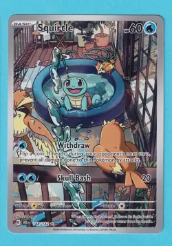 Pokemon Squirtle 148/142 Pokemon TCG Stellar Crown Holo Illustration Rare NM-MT - Image 1