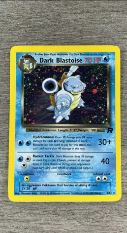 Dark Blastoise Holo Rare 3/82 Team Rocket Pokemon TCG Card🔥📈PSA ready - Image 1