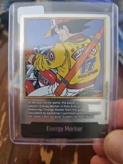 Dragon Ball E-52 Son Goku Silver Energy Marker Booster Card Fusion World - Image 1
