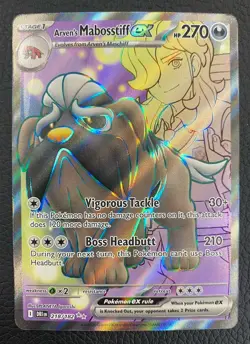 Pokemon TCG Arven's Mabosstiff EX Sv10: Destined Rivals Card 218/182 - Image 1