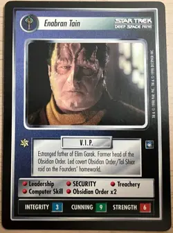 Enabran Tain Star Trek CCG Card Game DS9 Rare LP - Image 1