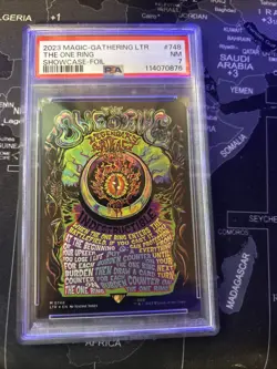 The One Ring (Borderless Poster) the Lord of the Rings FOIL PSA 7 - Image 1