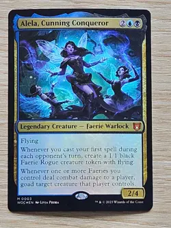 x1 Alela, Cunning Conqueror {Foil} NM MTG Commander: Wilds of Eldraine~English - Image 1