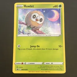 Rowlet SWSH220 Holo Black Star Promo Pokemon TCG LP 2022 - Image 1