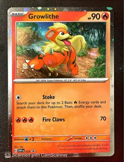 Pokemon TCG Growlithe Black Star Promos SVP024 Holo Promo Cosmos Holo Rare Promo - Image 1