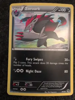 Pokemon Zoroark 30/30 Black & White Trainer Kit Holo Rare LP - Image 1
