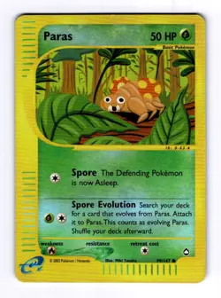 Paras Aquapolis #099 (2003) Common Reverse Holo LP Pokemon - Image 1