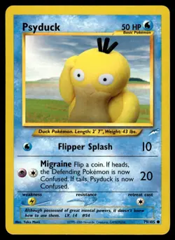 2002 NEO - DESTINY PSYDUCK BASIC/COMMON #79 - Image 1
