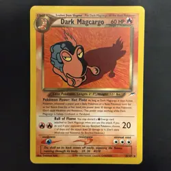Pokemon Vintage Non-Holo Rare Dark Magcargo Neo Destiny 18/105 WotC - Image 1