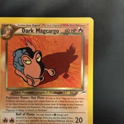 Pokemon Vintage Non-Holo Rare Dark Magcargo Neo Destiny 18/105 WotC - Image 3