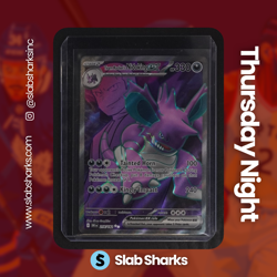 2025 POKEMON DESTINED RIVALS #216/182 TEAM ROCKET'S NIDOKING EX FULL ART - Image 1