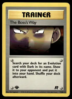 Pokemon TCG Team Rocket 1st Edition #73/82 Boss's Way LP+ - Image 1