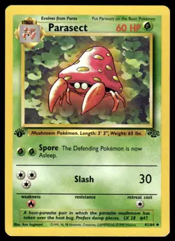 Pokemon TCG Jungle 1st Edition #41/64 Parasect LP+ - Image 1