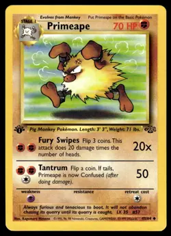 Pokemon TCG Jungle 1st Edition #43/64 Primeape LP+ - Image 1