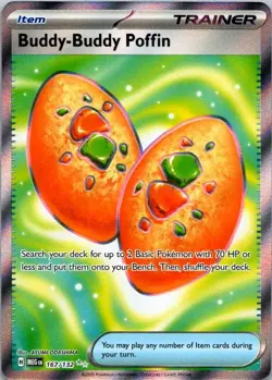 TCG Pokemon Buddy-Buddy Poffin 167/132 Mega Evolution NM (SKU 1-1) - Image 1