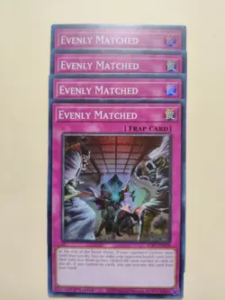 4x Evenly Matched SDBT-EN038 1st Ed Super Rare LP Yu-Gi-Oh! - Image 1