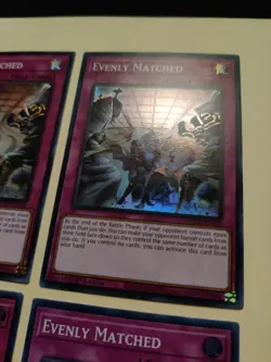 4x Evenly Matched SDBT-EN038 1st Ed Super Rare LP Yu-Gi-Oh! - Image 3