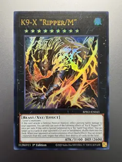Yugioh - K9-X "Ripper/M" Ultra Rare BPRO-EN043, Near Mint, 1st Edition - Image 1