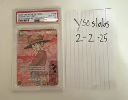 ONE PIECE CARRYING ON HIS WILL (RED MANGA ALT ART) MONKEY D. LUFFY PSA 10 ENG - Image 2