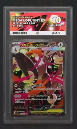 Ace 10 Mega Lopunny Ex SIR - Phantasmal Flames - 128/094 Graded Card Pokemon - Image 1
