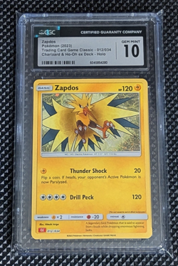 Zapdos Pokemon TCG Classic 012/034 Charizard/Ho-Oh ex Deck Holo CGC GEM MINT 10 - Image 1