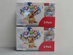(2) Lot 2025 Pokemon Prismatic Evolutions 2-Pack ETB Booster Bundle Costco Box - Image 1