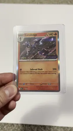 Pokemon TCG Ceruledge Phantasmal Flames MEP Prerelease Staff Promo 014 HOLO NM - Image 2