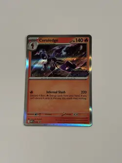 Pokemon TCG Ceruledge Phantasmal Flames MEP Prerelease Staff Promo 014 HOLO NM - Image 1