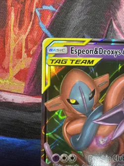 Espeon & Deoxys GX 72/236 Tag Team Unified Minds Pokemon Card Ultra Rare Holo - Image 2