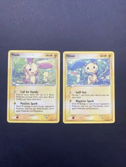 Minun 41/107 And Plusle 44/107 Deoxys Series Common Cards 2005 - Image 1