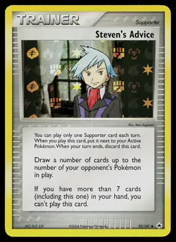 Pokemon Card - Steven's Advice Hidden Legends 92/101 Uncommon Reverse Holo - Image 1