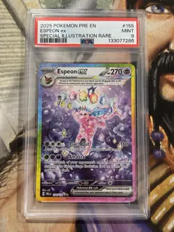 Espeon ex 155/131 Prismatic Evolutions Special Illustration Rare SIR - PSA 9 🔥 - Image 1