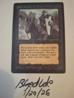 MTG Beta Black Knight - See Pics for Condition - bigedude - Image 1