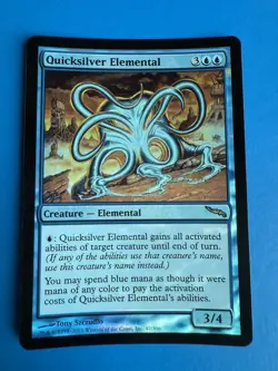FOIL Quicksilver Elemental MTG Mirrodin NM English - Image 3