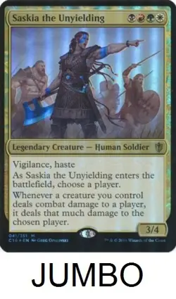 MTG Saskia the Unyielding JUMBO Commander 2016 Mythic Rare OVERSIZED NM/M - Image 1
