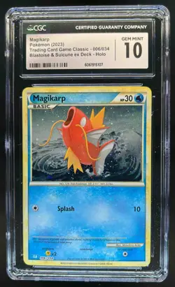 2023 Pokemon Classic Magikarp Blastoise & Suicune ex Deck Holo #006/034 CGC 10 - Image 1