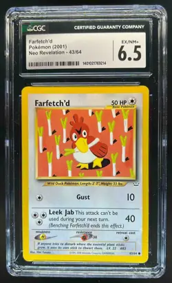 2001 Pokemon Neo Revelation Farfetch d #43/64 CGC 6.5 - Image 1