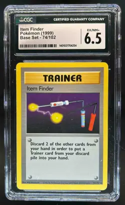 1999 Pokemon Unlimited Item Finder Rare #74/102 CGC 6.5 - Image 1
