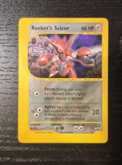 Rocket's Scizor 4 Best of Game Winner Stamped LP Pokemon 2002 - Image 1