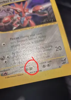 Rocket's Scizor 4 Best of Game Winner Stamped LP Pokemon 2002 - Image 2