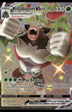 Pokemon Cards Rillaboom VMAX SV106/SV122 Shining Fates Shiny Vault Holo NM - Image 1
