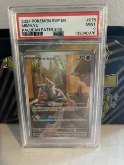 PSA 9 Mimikyu 075 SV: Pokemon Black Star Promo Pokemon Card - Image 1