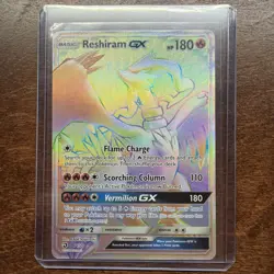 Reshiram GX 71/70 Rainbow Secret Rare Pokemon Dragon Majesty English NM - Image 1