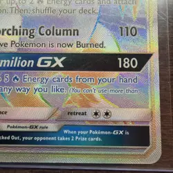 Reshiram GX 71/70 Rainbow Secret Rare Pokemon Dragon Majesty English NM - Image 3