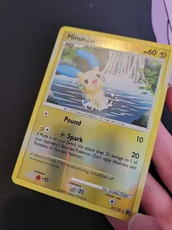 Pokemon Minun 25/100 Majestic Dawn Reverse Holofoil MP Condition - Image 3